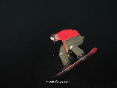 Snowboard en Samil. 