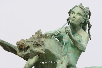 SCULPTURE TO TROUBADOURS. SCULPTURES AND SCULPTORS. VIGO