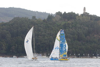 VOLVO OCEAN RACE IN THE SEA OF VIGO SPAIN