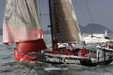 VOLVO OCEAN RACE IN THE SEA OF VIGO SPAIN